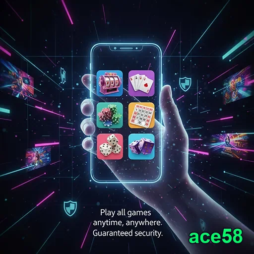Mobile user enjoying secure gaming on ace58 platform